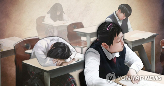 고등학생 수면부족. 연합뉴스